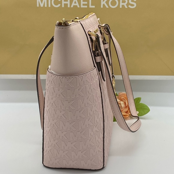MICHAEL KORS CHARLOTTE LARGE TZ TOTE POWDER BLUSH - Picture 6 of 16